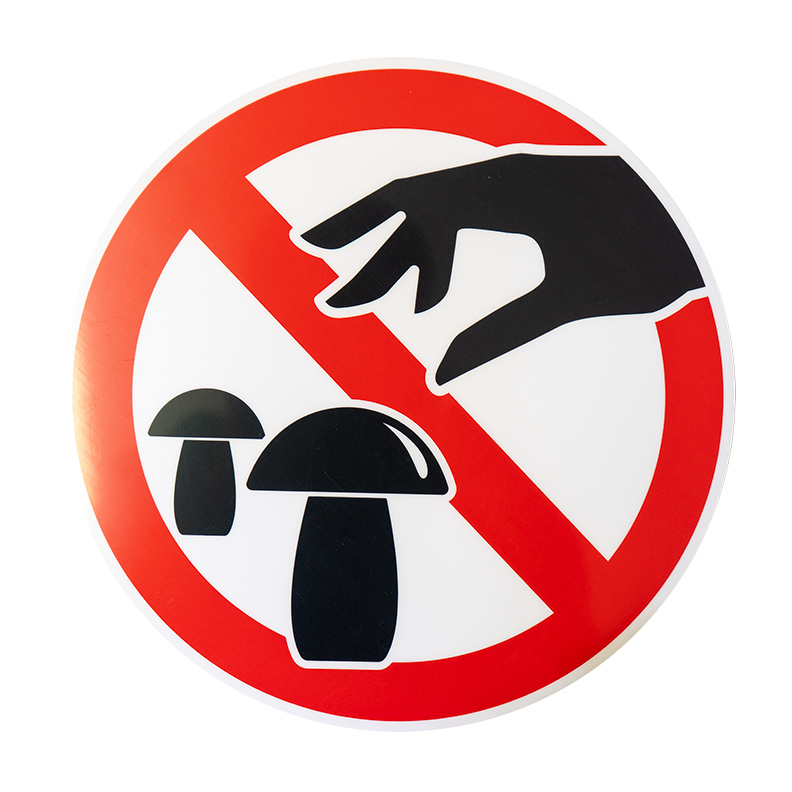 Pilze Sammeln Verboten – Rundes Hinweisschild