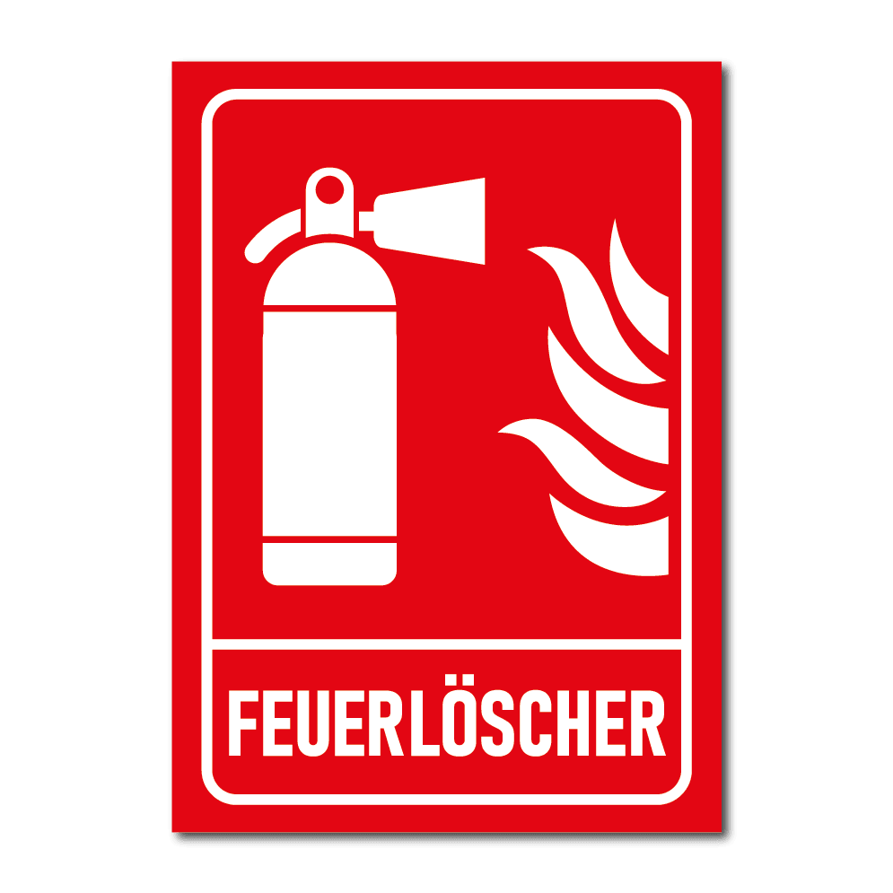 Feuerlöscher Schild – Folienwerk Spanner Shop