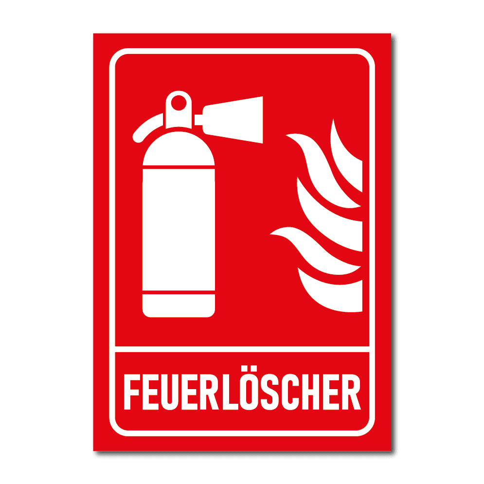 Feuerlöscher Schild - Folienwerk Spanner Shop